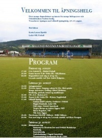 Orkdalsbanken Stadion åpningsprogram
