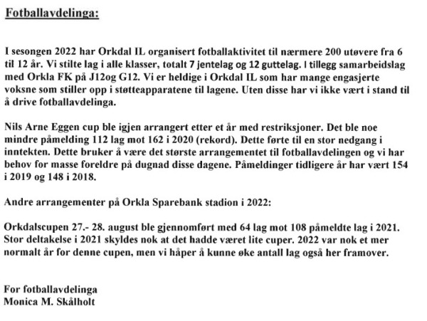 Fotball OIL 2022